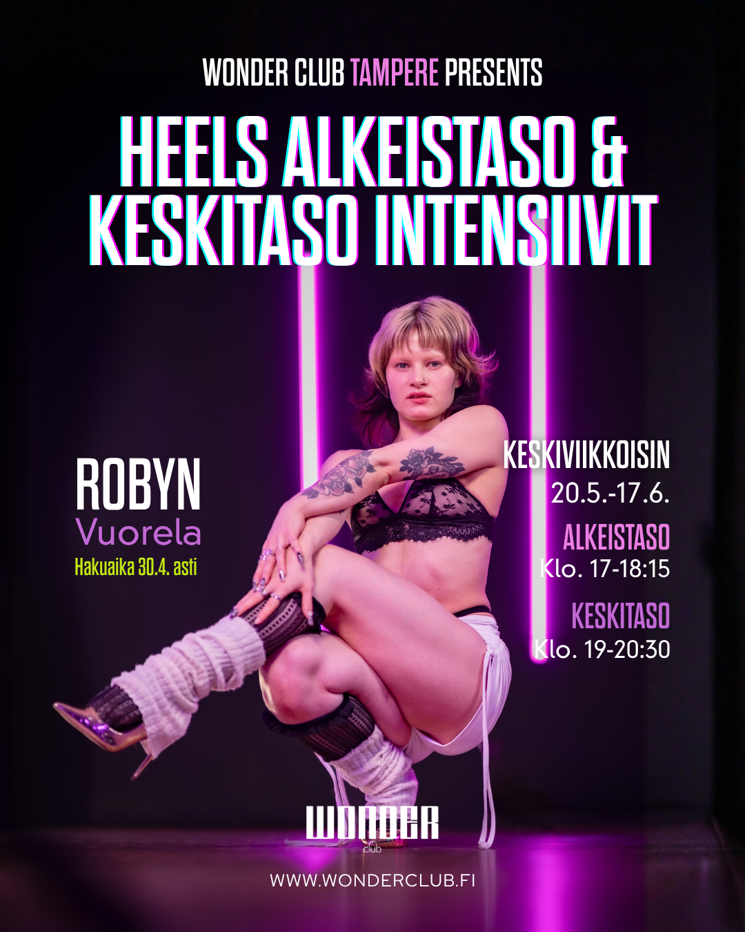 Robyn Heels intensive 20.5-17.6 (VAIN VALITUT) | Alkeistaso & keskitaso | Tampere