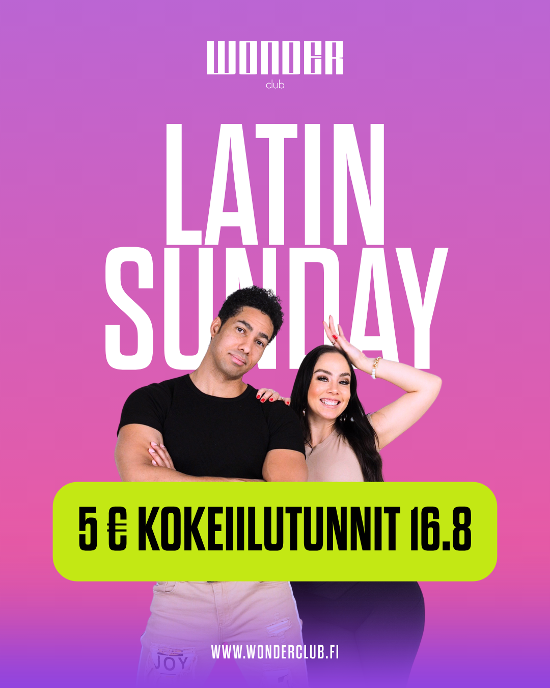 5€ Kokeilutunnit Latin Classes | LA 16.8 | Satu & Roynet | Tampere