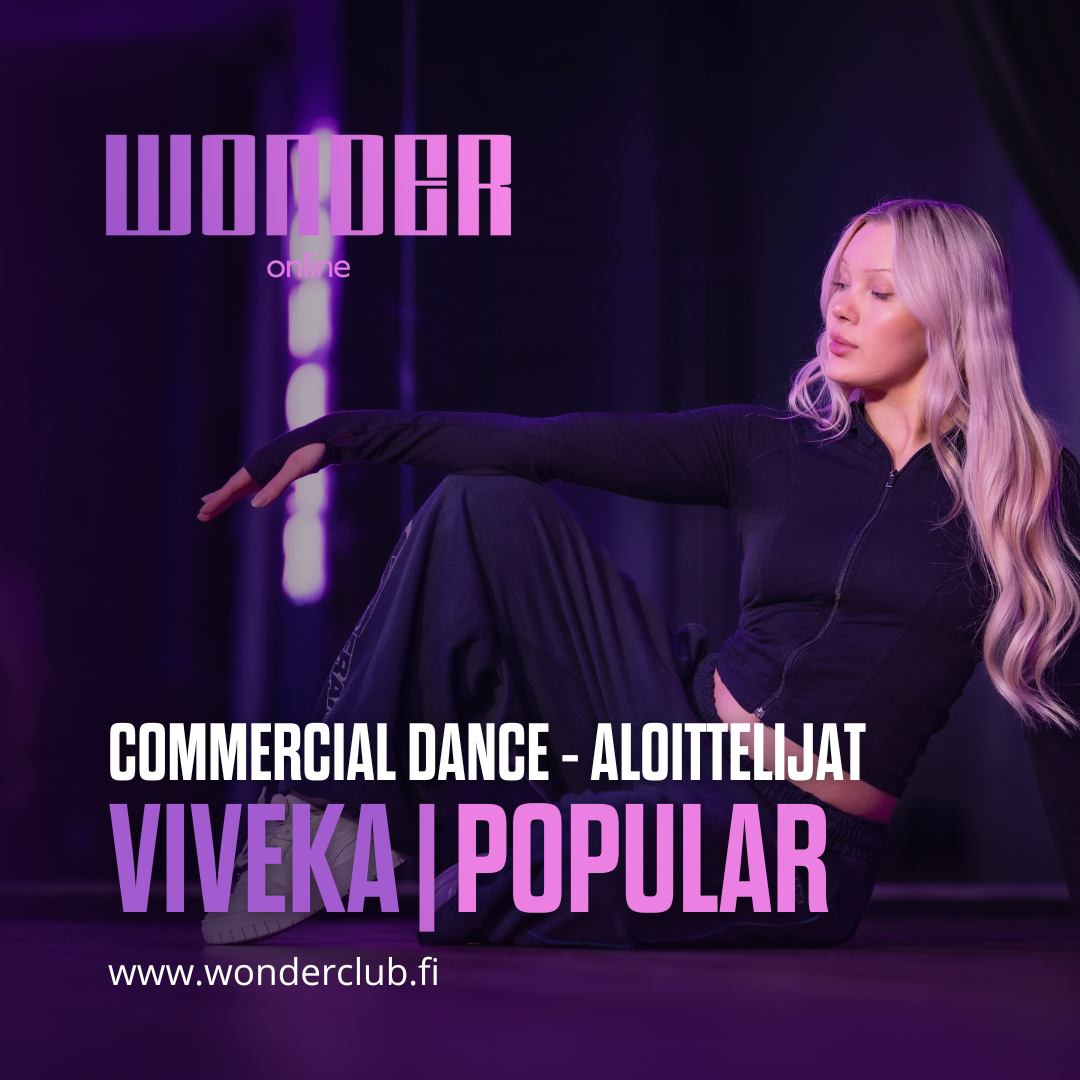COMMERCIAL DANCE - Aloittelijat | Popular | Viveka |  Wonder Online |  Onlinetunti.