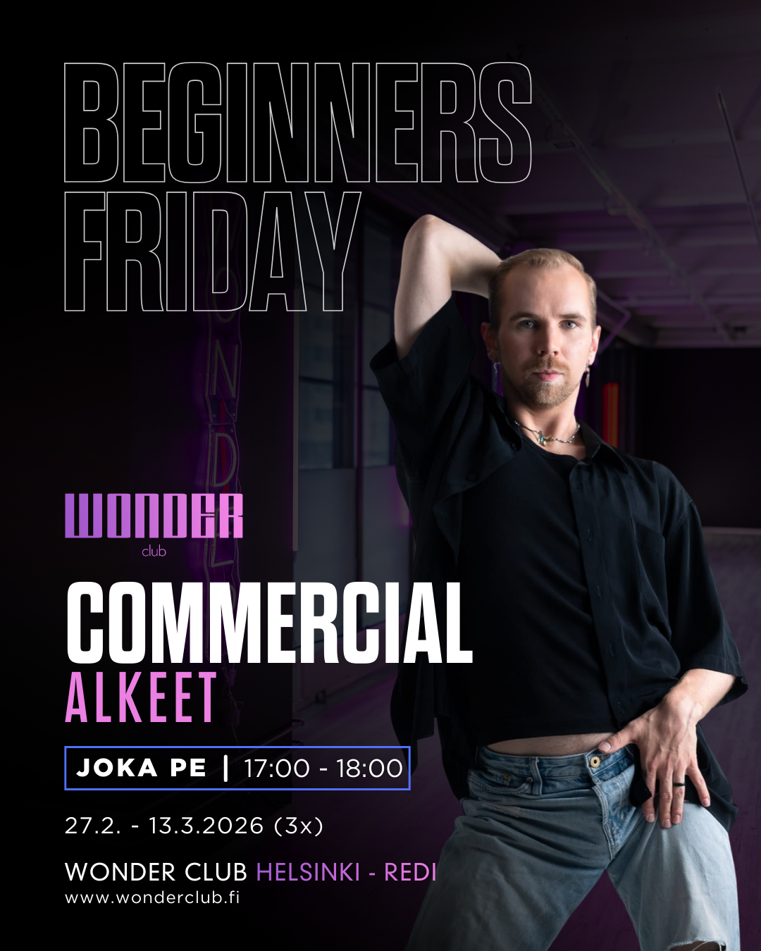 Valtteri Viitasalo - Commercial Alkeet | Helsinki | Beginners Friday 27.2.-13.3.