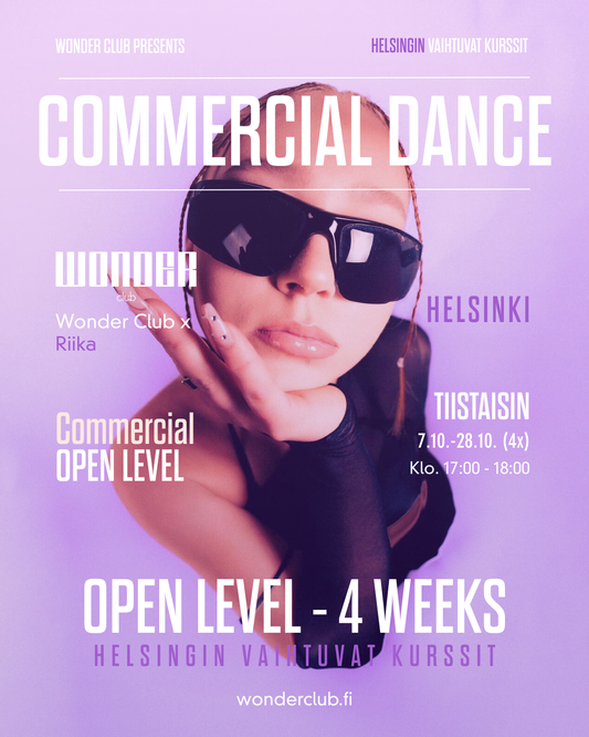 VAIHTUVAT KURSSIT 7.10-28.10 | 4x Commercial Classes by Riika | HELSINKI