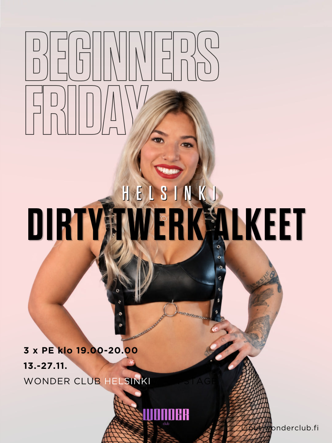 BEGINNERS FRIDAY | Dirty Twerk alkeet Julia Perera 13.-27.11. | Helsinki