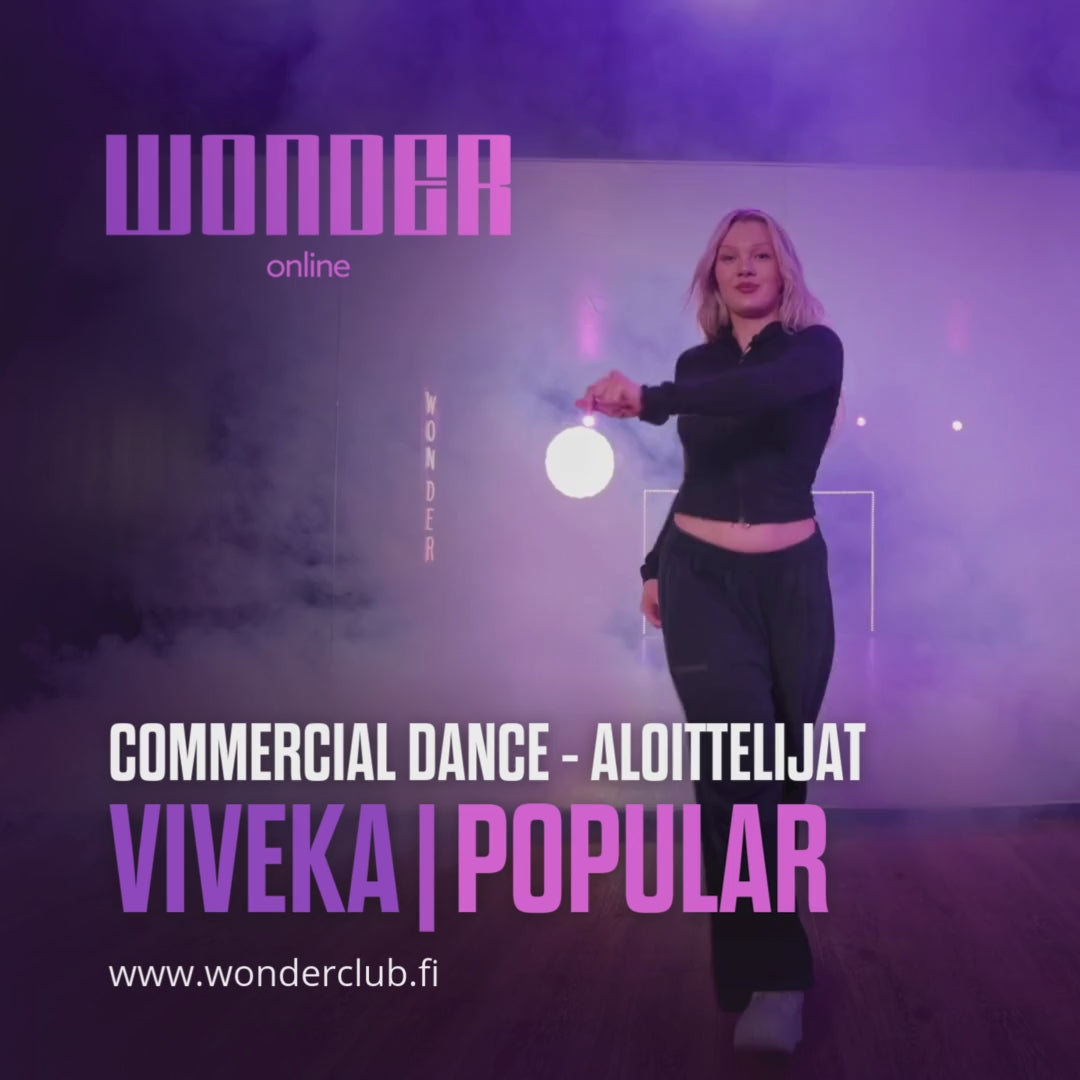 COMMERCIAL DANCE - Aloittelijat | Popular | Viveka |  Wonder Online |  Onlinetunti.