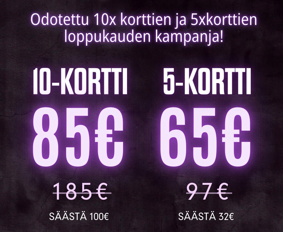 Season ending sale - Sarjakortit alennushinnoin