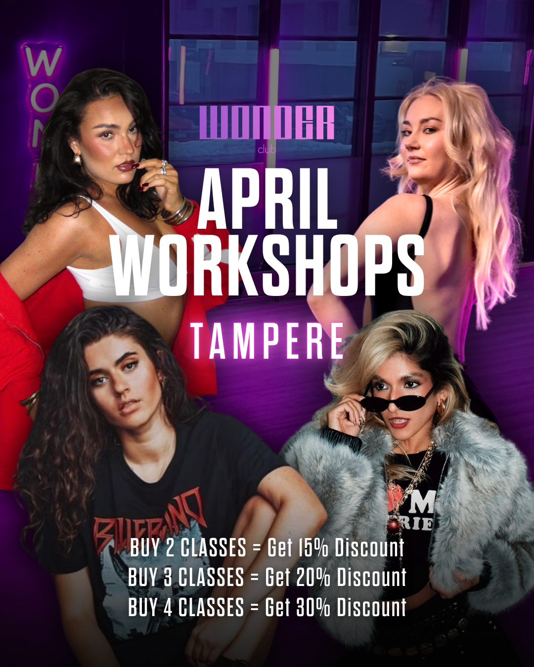 HUHTIKUUN WORKSHOPIT