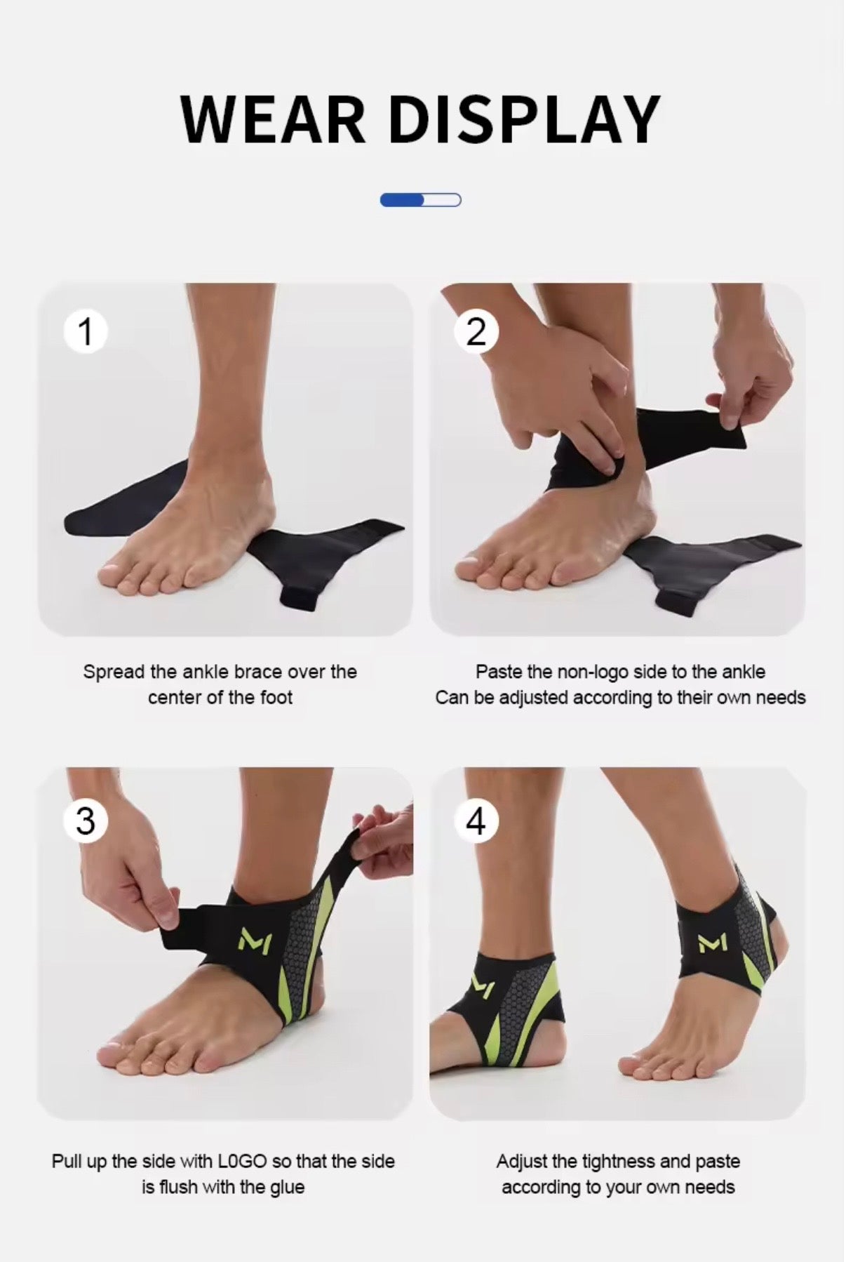 Adjustable thin ankle support