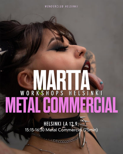 Rock ´N Twerk & Metal Commercial WORKSHOPS Martta Rautio - La 12.9. Helsinki