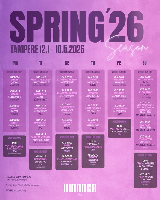 TAMPERE | Wonder Club | kevätkausi 2026
