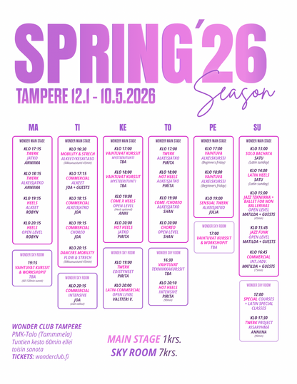 TAMPERE | Wonder Club | autumn season 2025