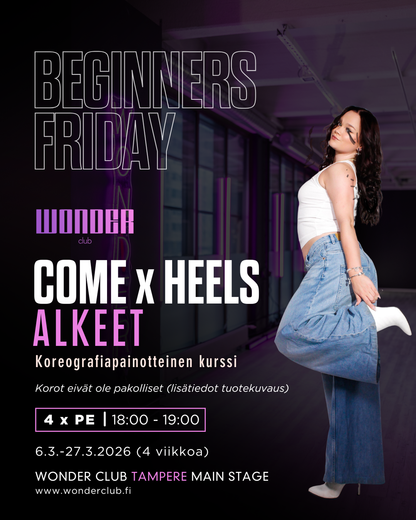 Anni Verho - Heels x Come ALKEET | Tampere | Beginners Friday 6.3.-27.3. (4x)