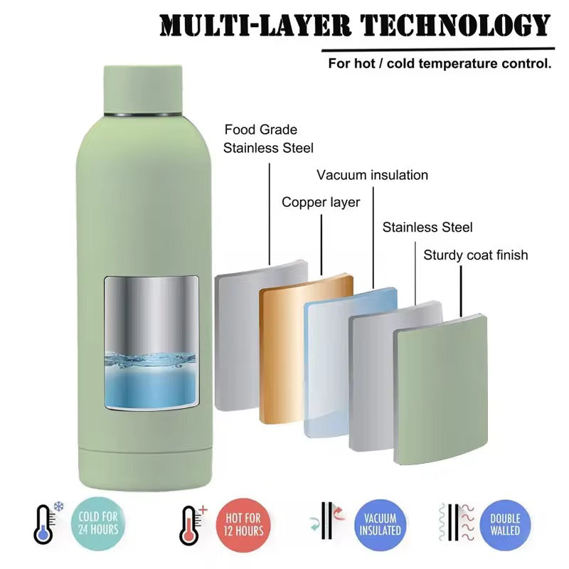 Juomapullo 500ml musta (termos)