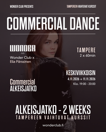 Commercial Alkeisjatko ja Choreo Open level by Ella | 4.11.- 11.11. | Tampere