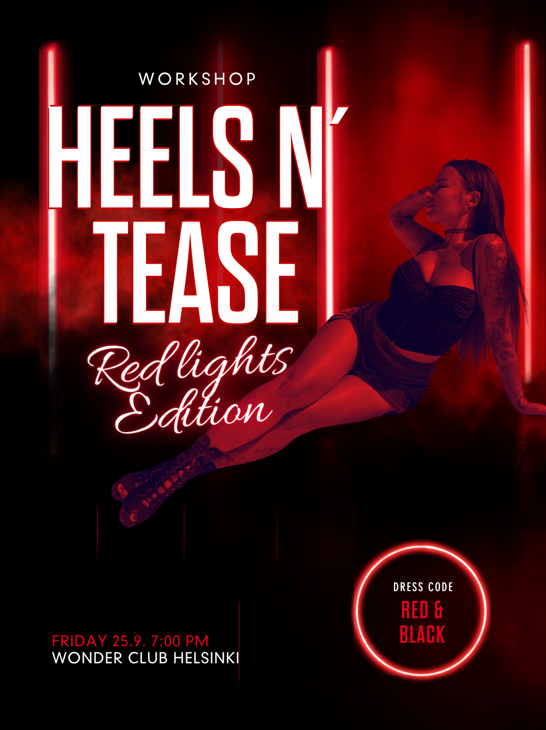 Heels N' Tease Red Lights Edition 25.9. | Helsinki | Special Workshop