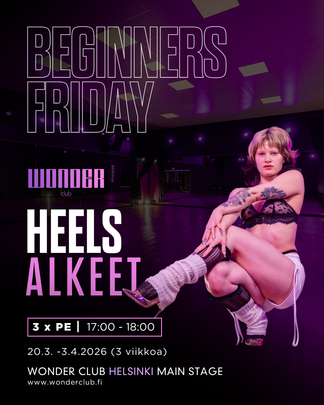Robyn - Heels Alkeet | Helsinki | Beginners Friday 20.3.-3.4.