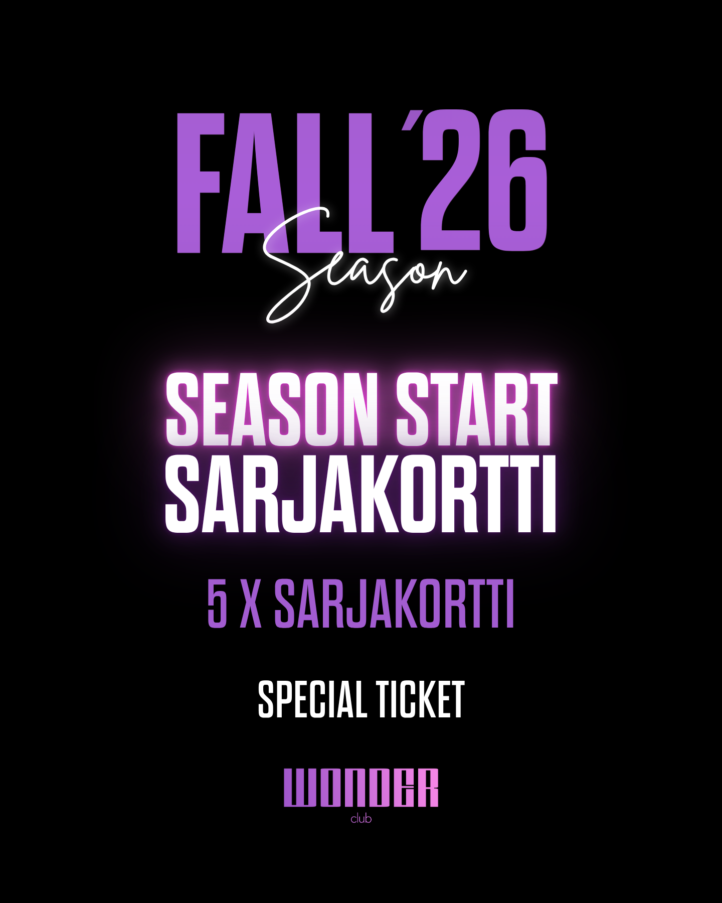 Fall'26 | SEASON START SARJAKORTTI (Special Product) | 1kpl/hlö