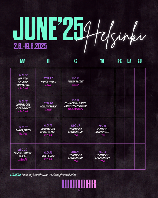 June Classes - 3 viikon kurssit HELSINKI