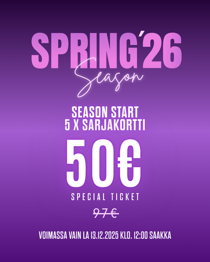 SEASON START SARJAKORTTI (Special Product) | 1kpl/hlö