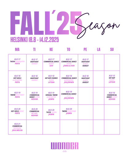Season ticket for dance lessons - Wonder Online