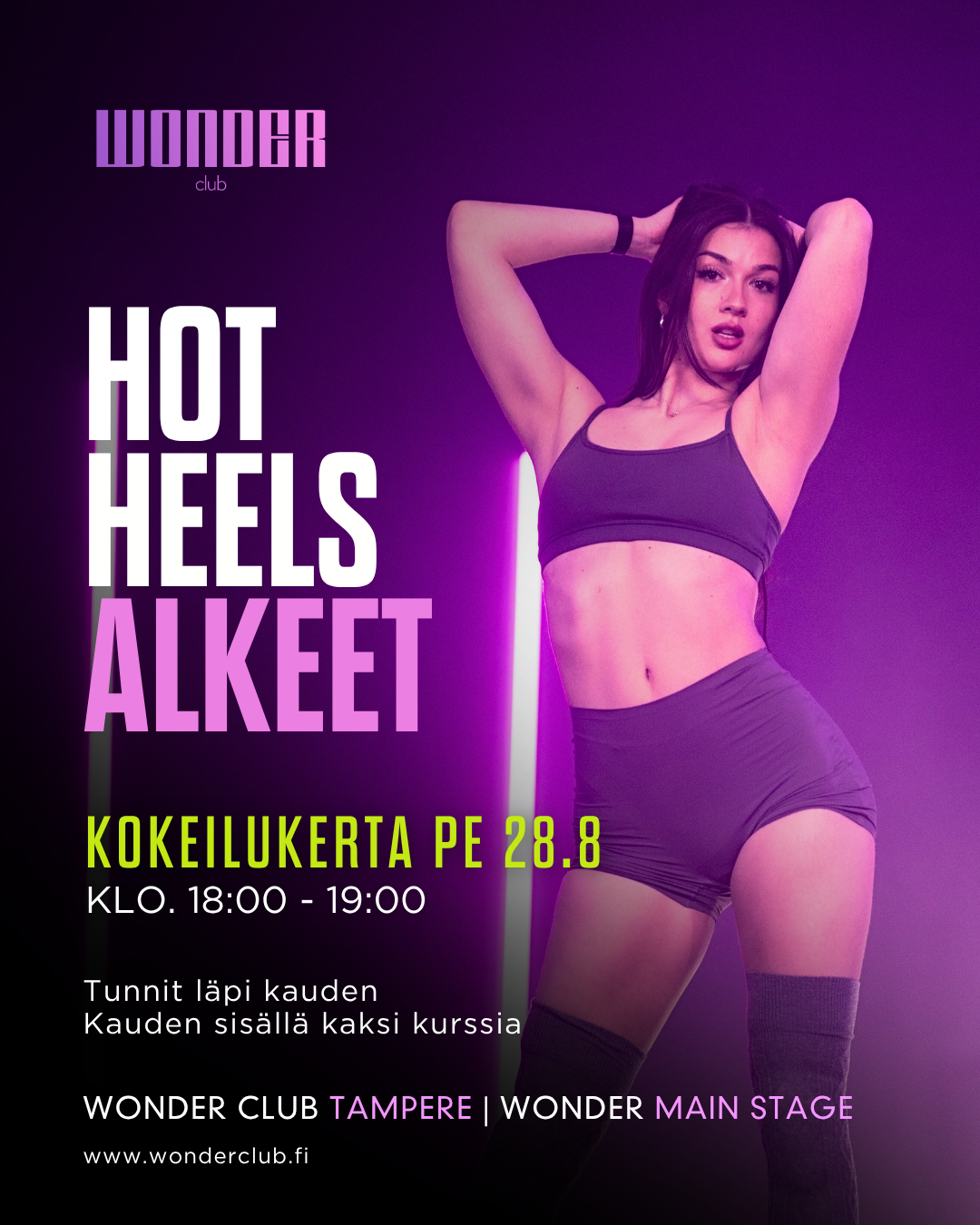 Hot Heels alkeiskurssit | Kokeilukerta 28.8. | Tampere