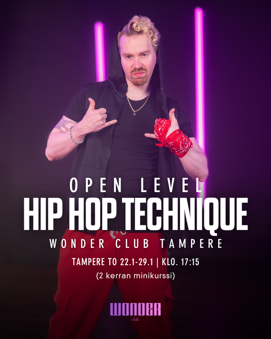 Hip Hop Tekniikkakurssi KESKITASO (2x1h) | 22.1-29.1.