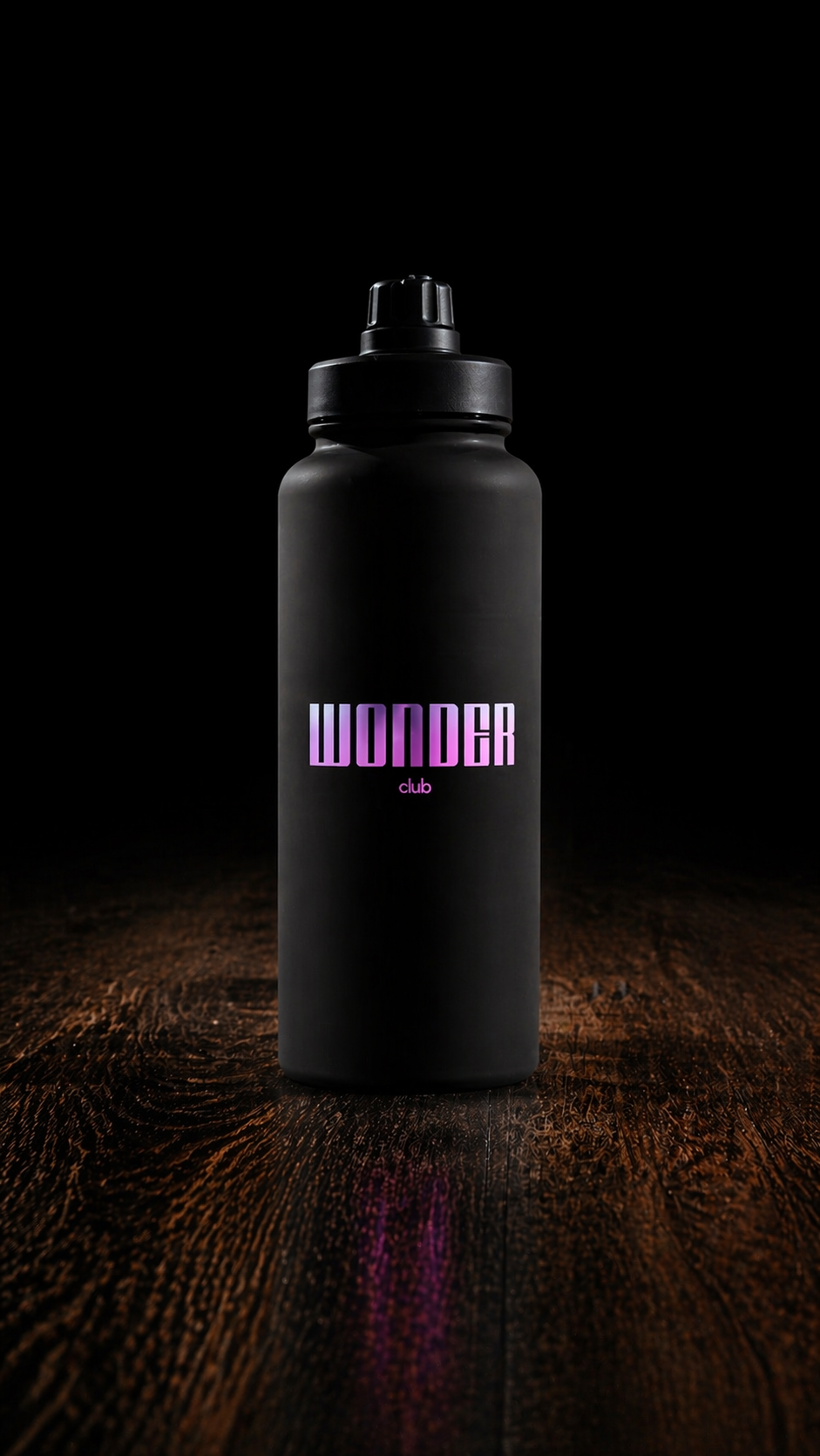 Juomapullo puhelinpidikkeellä (black/pink) 1000ml