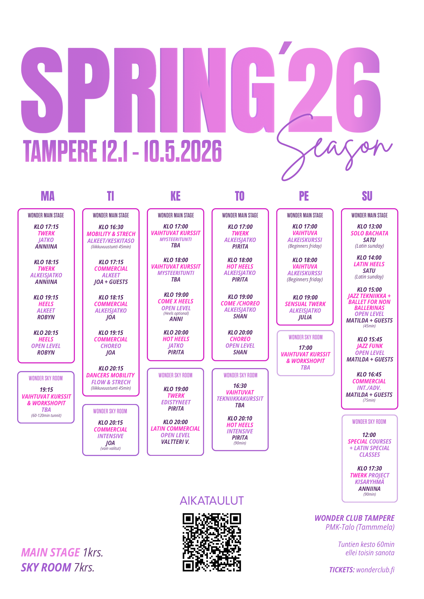 TAMPERE | Wonder Club | kevätkausi 2026