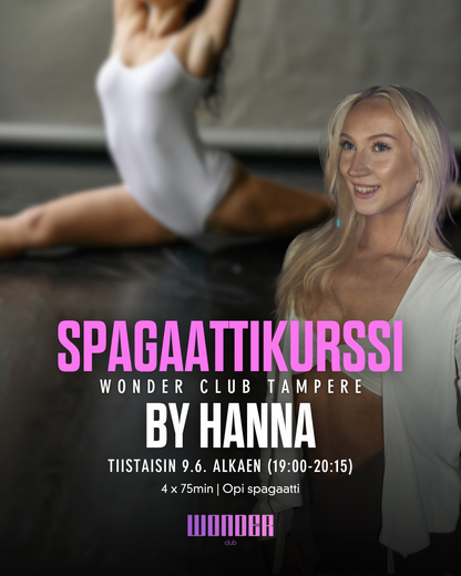 UUSI Spagaattikurssi By Hanna | Tampere 9.6. alkaen