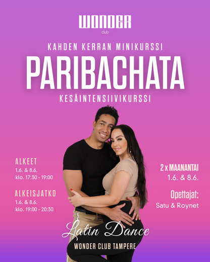 Paribachata kesäintensiivit 2x90min (1.6.-8.6.) | Tampere