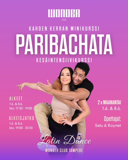 Paribachata kesäintensiivit 2x90min (1.6.-8.6.) | Tampere