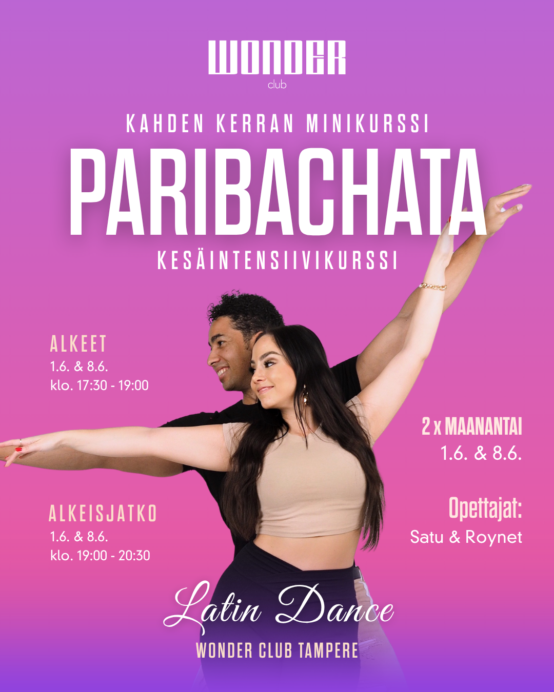 Paribachata kesäintensiivit 2x90min (1.6.-8.6.) | Tampere