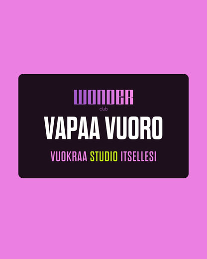 Studion vuokraus / vapaa vuoro