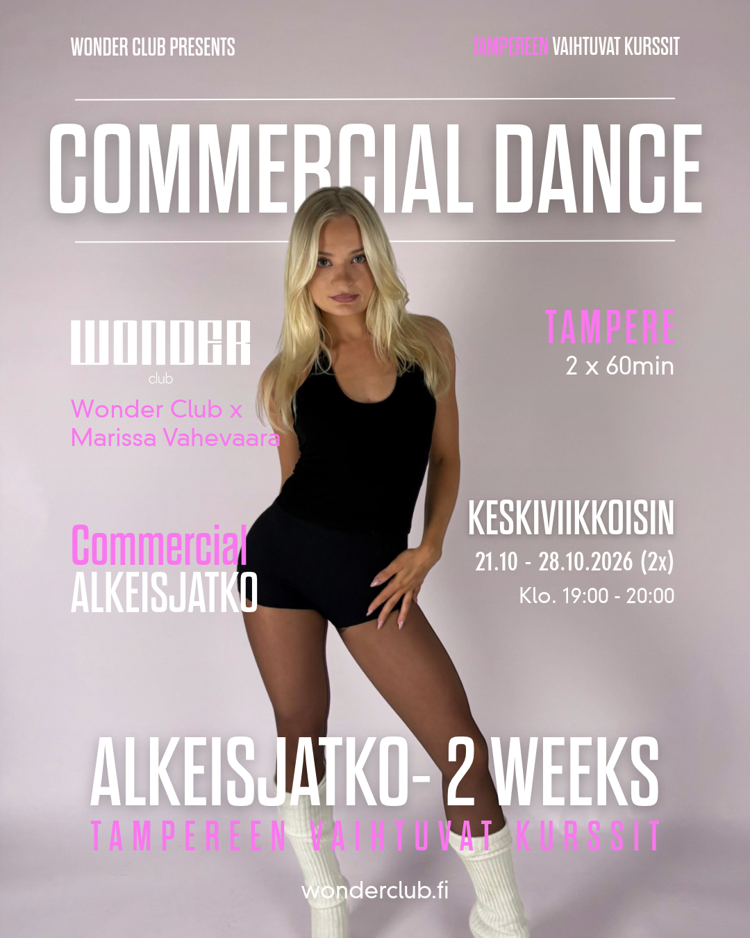 Commercial alkeisjatko by Marissa 21.10.-28.10. | Tampere | Keskiviikon vaihtuvat tunnit