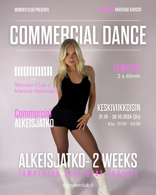 Commercial alkeisjatko by Marissa 21.10.-28.10. | Tampere | Keskiviikon vaihtuvat tunnit