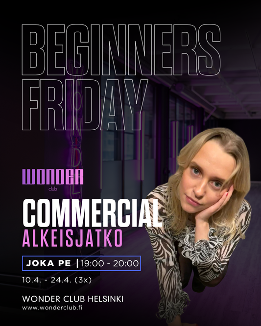 Emma Lie - Commercial Alkeisjatko | Helsinki | Beginners Friday 10.4.-24.4.