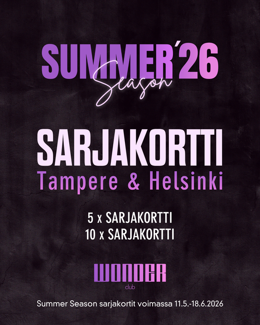 Sarjakortit 11.5-18.6 Summer Season | Tampere & Helsinki
