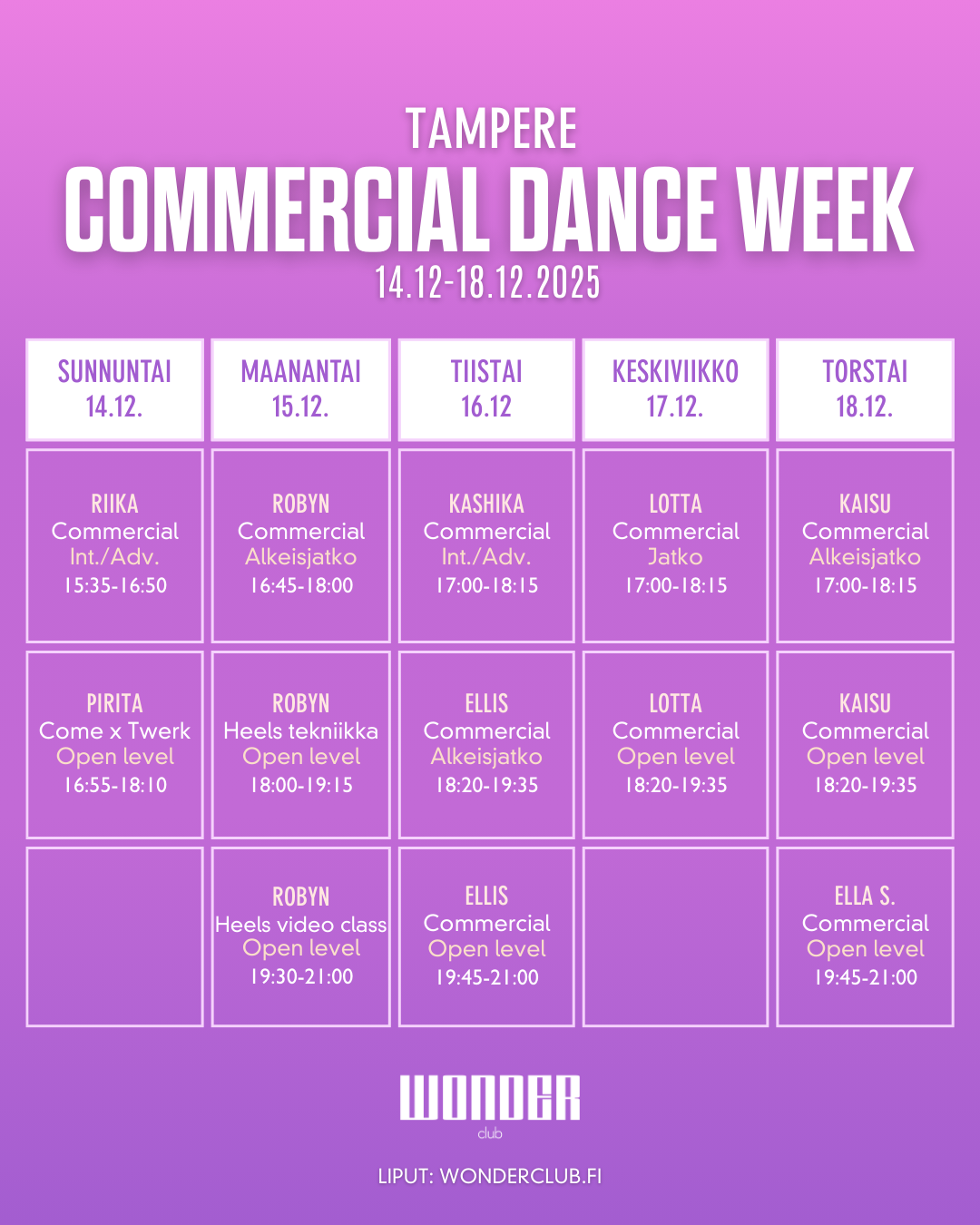 Commercial Week 14.12-18.12 | TAMPERE