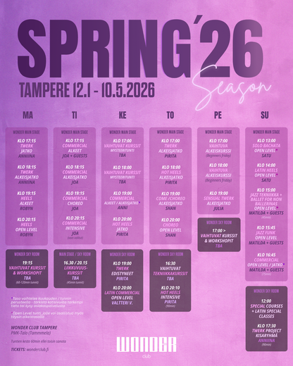 TAMPERE | Wonder Club | kevätkausi 2026