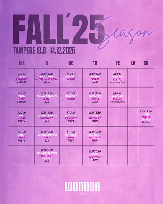 TAMPERE | Wonder Club | syyskausi 2025
