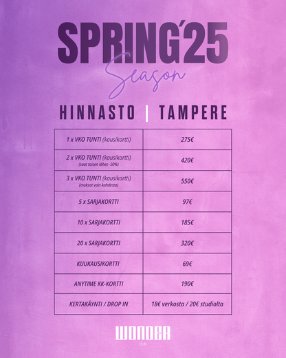 TAMPERE | Wonder Club | autumn season 2025