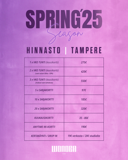 TAMPERE | Wonder Club | kevätkausi 2026
