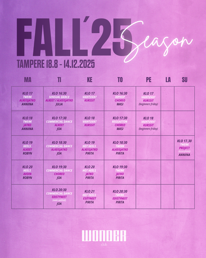 Season ticket for dance lessons - Wonder Online
