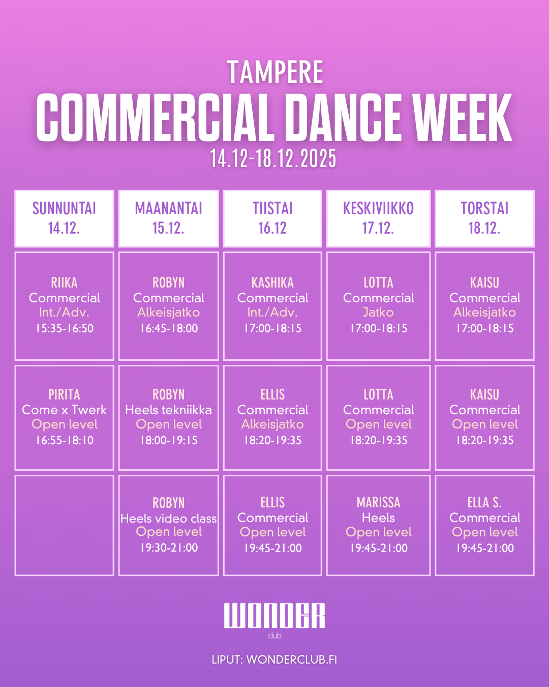 Commercial Week 14.12-18.12 | TAMPERE