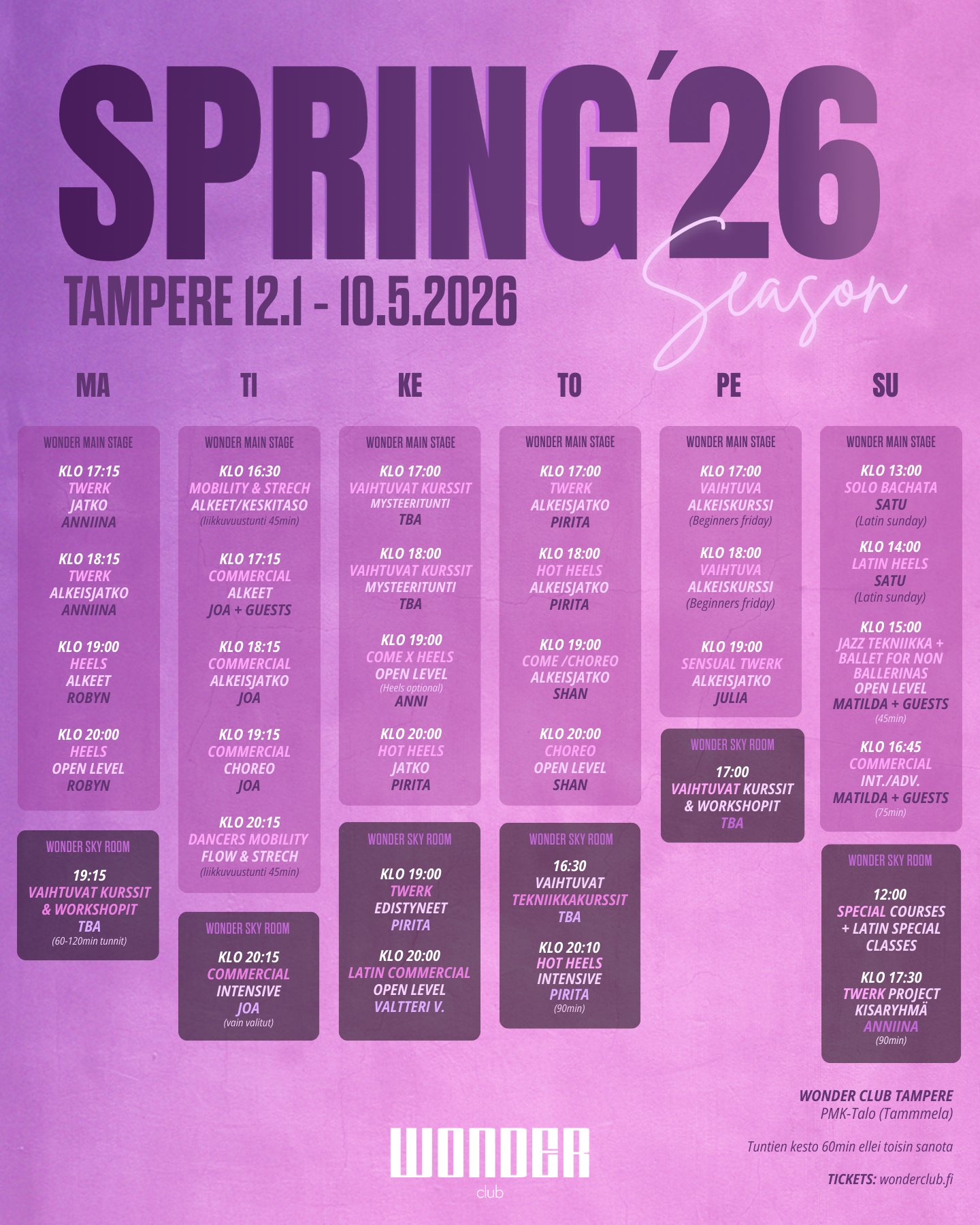 TAMPERE | Wonder Club | autumn season 2025