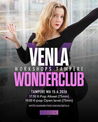 K-Pop OPEN LEVEL & ALKEET by Venla | ma 15.6. | Tampere | WORKSHOPS 75min