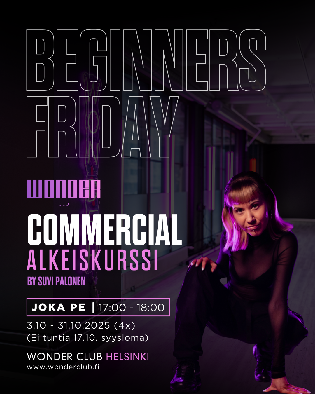 Curso para principiantes en danza comercial de Suvi Palonen (4x) | helsinki