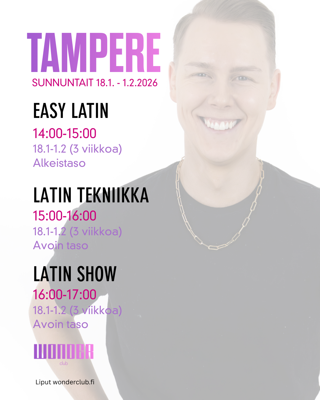 Latin Classes with Valtteri Palin | 18.1. - 1.2.2026 | Tampere