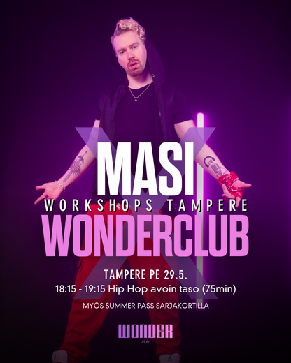 Hip Hop OPEN LEVEL by Masi | pe 29.5. | Tampere | WORKSHOP 75min