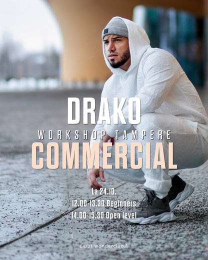 DRAKO Commercial Workshops la 24.10. | Alkeet & Open level | Tampere