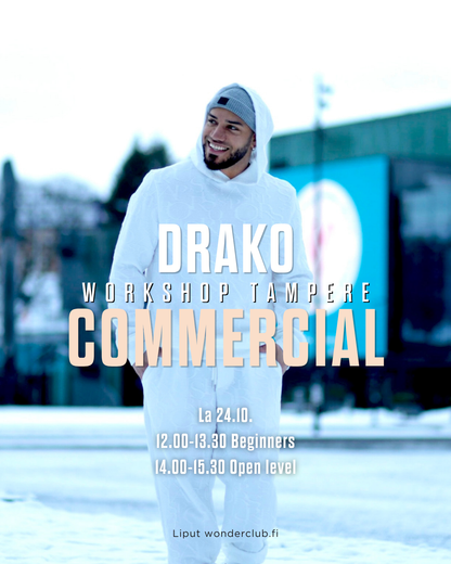 DRAKO Commercial Workshops la 24.10. | Alkeet & Open level | Tampere