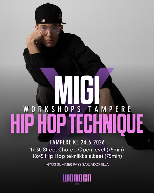 Hip Hop Tekniikka ALKEET workshop by Migi | ke 24.6. | Tampere |  75min